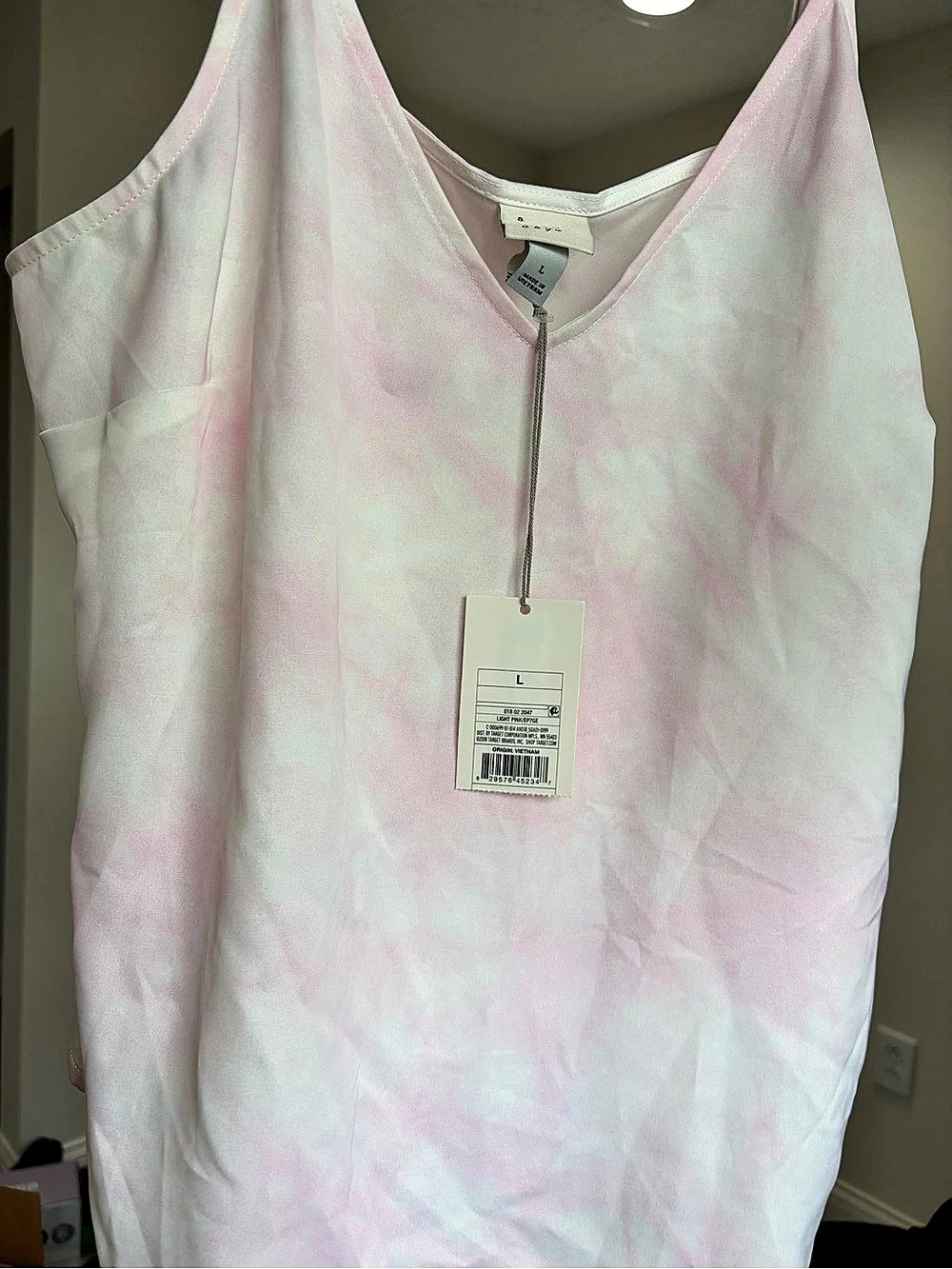 A New Day Tie-Dye Camisole in Pink & White Size Medium
